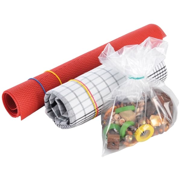 Fargerike gummistrikk 200 stk for oppbevaring og organisering