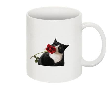 Krus - Katt med rose