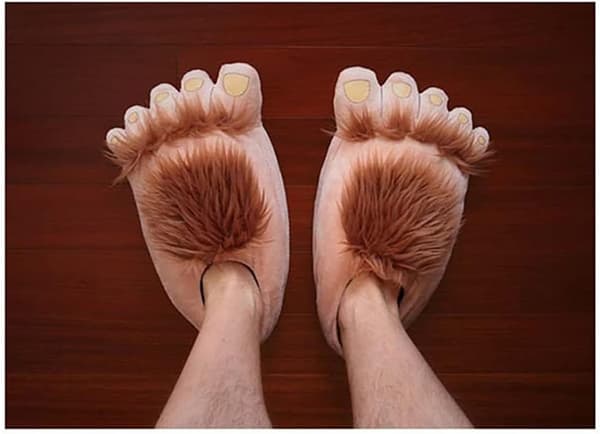 Unisex Vuxna Hobbitfötter Tofflor Halvling Plysch