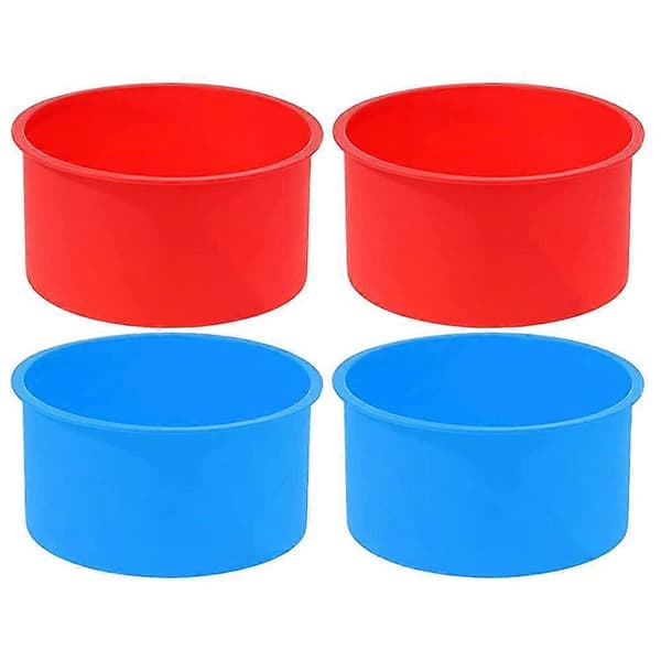 4 stk. silikonekageforme til bagning, non-stick bageforme, bageredskaber, forme til mousse, muffins