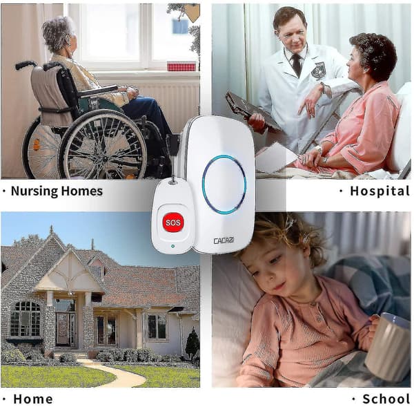 Caregiver Pager Wireless Call Button for Elderly Patient Personal Home Life Alert System