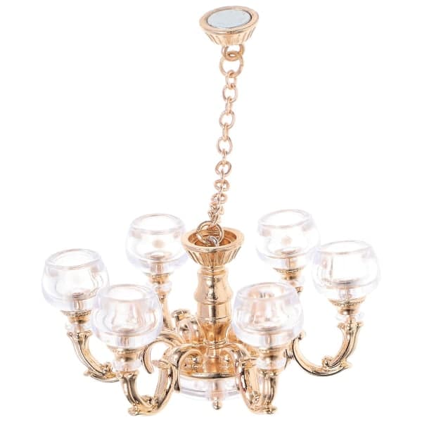 Miniature Ceiling Lamp Simulation Lamp 1/12 Scale Miniature Lamp Mini House Crown