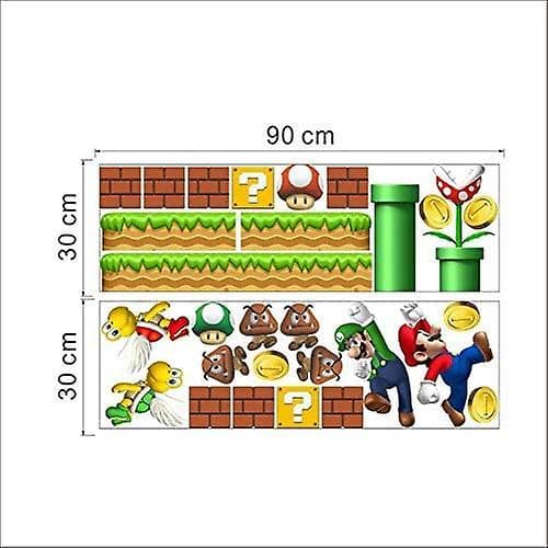Super Mario -tarra lapsille, makuuhuoneen sisustus, seinätarra