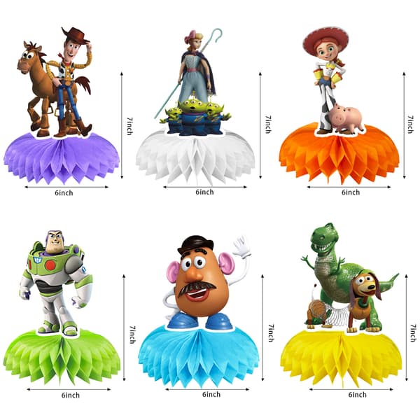 9 stk Toy Story bikakestruktur dekorasjon til fest