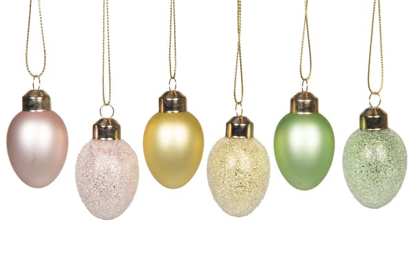 Æg/Hæng Glas Mix Pastel 12-pak Påskeæg multifärg multicolor