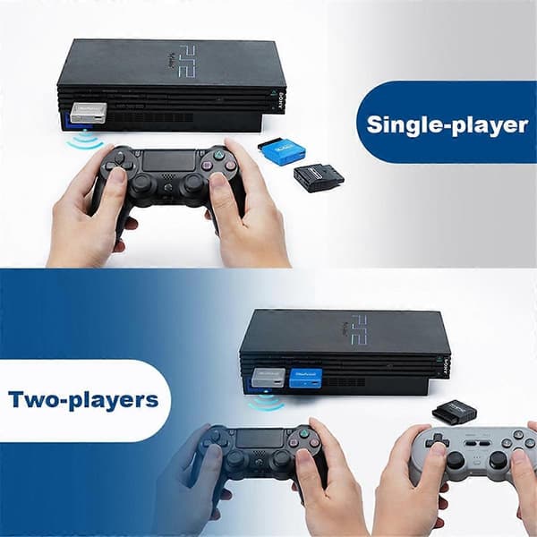 Mottaker Trådløs Spillkontrolladapter for PS1/PS2 Kompatibel med B