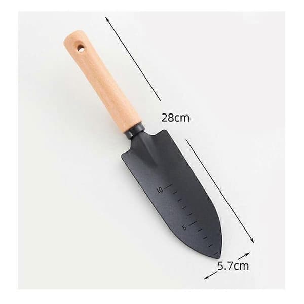 2 stk Multifunksjonell Hagespade Sett for Hagearbeid og Camping Kraftig Spade med Trehåndtak Håndspade