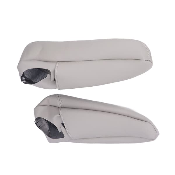 2-pack Leather Front Seat Armrest Covers, Waterproof, High Strength, Replacement for Tian Siena 2005-2010, Grey