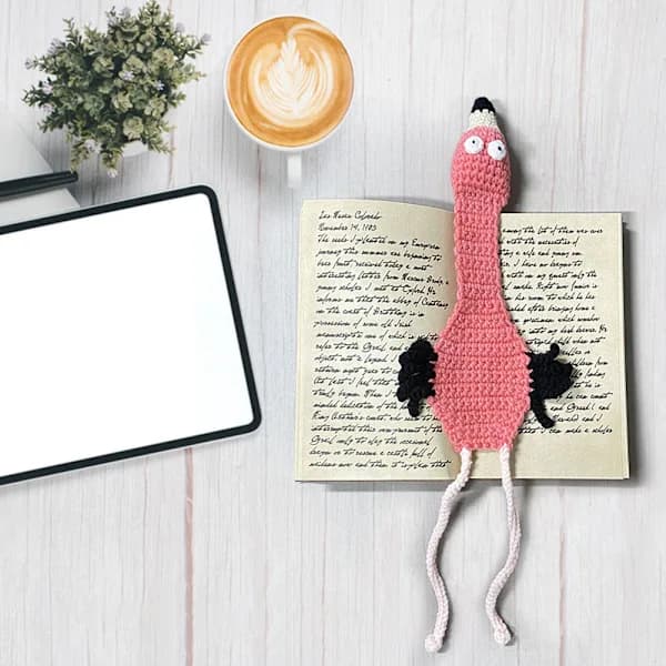 Crocheted Dachshund Bookmark Reusable Simple Bookmark Gift for Book Lovers