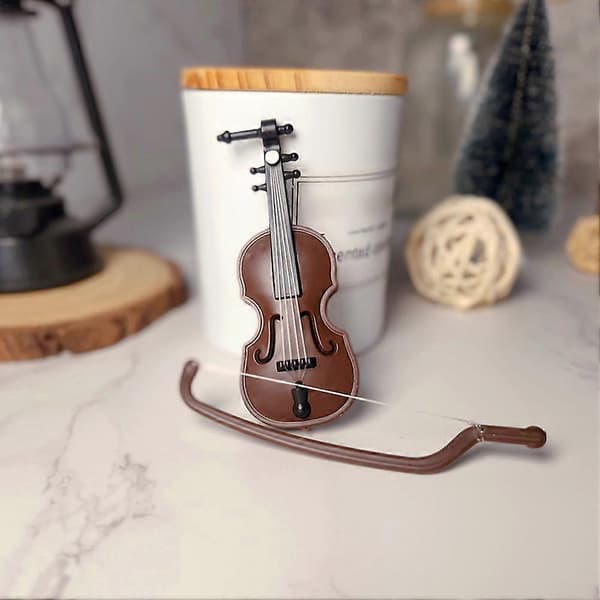 8 Set Miniature Violin Toy, Violin Decorations Creative Violin Ornaments
