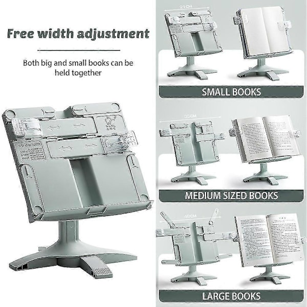 Adjustable Lifting Reading Stand Lightweight Ergonomic Desk Reading Shelf for Students Portable Convenient Sturdy Versatile Space-saving