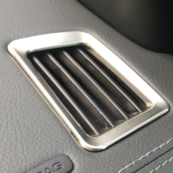 Rustfritt stål for Ranger Everest Endeavor 2015+ Instrumentpanel Side AC Luftuttak Deksel Trim Tilbehør, Sølv