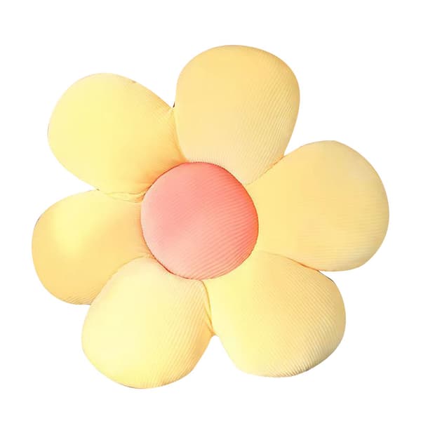 Blomstrete plysjpute - 40CM - Gul, kosedyr, kosedyr