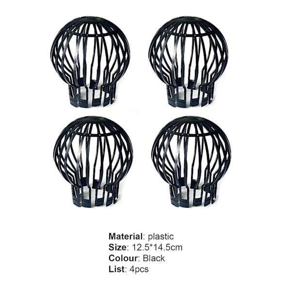 4-pack Roof Sheet Net Modern Good Durability Plastic Floor Drain Net Leaf Gutter Strainer Household Items