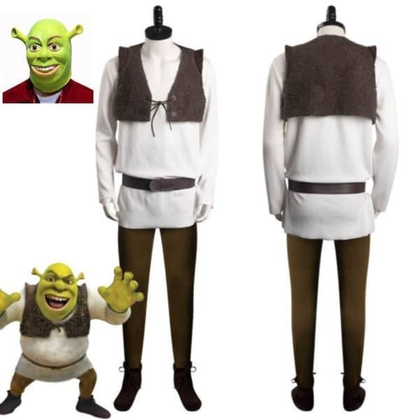 Alien Shrek Maske til mænd, Cosplay Halloween, One Size Only Mask One Size