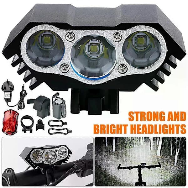 90000LM Super Strong LED Bicycle Light Bike Flashlight Front Rear Lamp Rechargeable