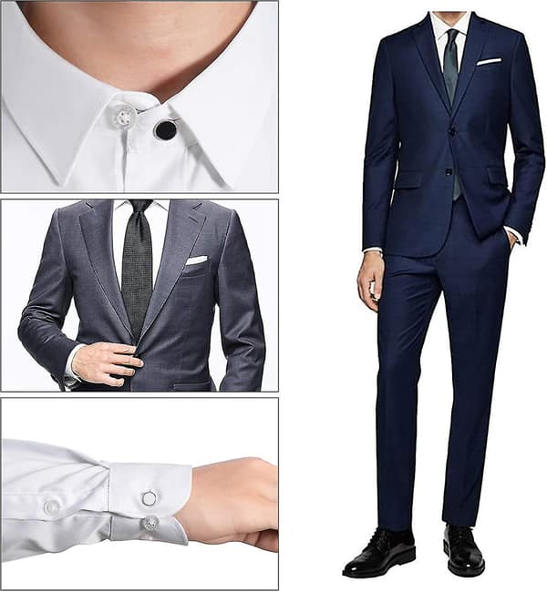 5-pack Herrlinnen i 100% bomull, undertröjor (vit*5) - XL