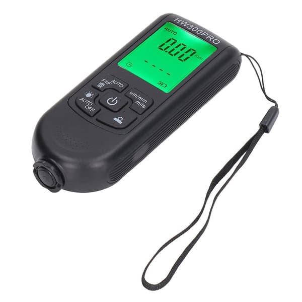 Digital Coating Thickness Gauge ABS with Portable Rope Automatic Shutdown Function Paint Coating Thickness Gauge compatible with Outdoor Black-YM