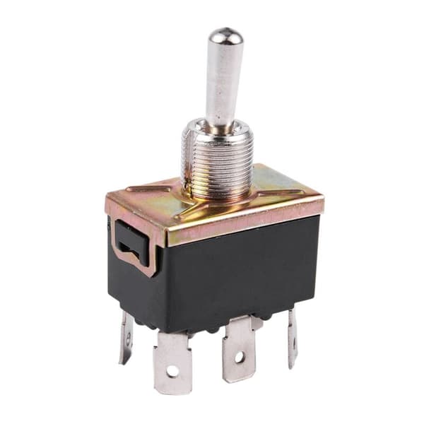 6X AC 250V/10A 125V/15 DPDT 3-Position ON/OFF/ON 6-Pin Toggle Switch Black + Silver