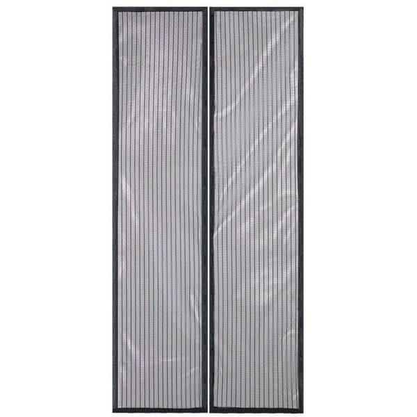 Magnetisk fluenetsdør til døre op til 90 x 210 cm (sort)