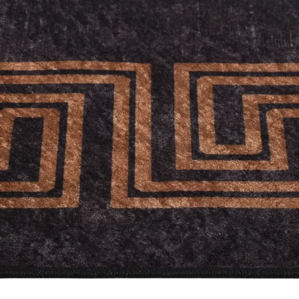 vidaXL Rug washable 80x150 cm black and gold multifärg multicolor