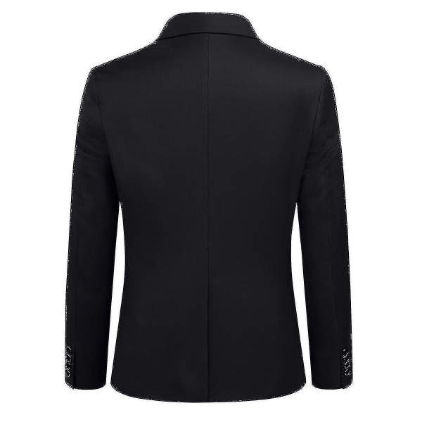 Miesten puku Business Casual 3-osainen puku bleiseri housut liivi 9 väriä Z Myydyt tuotteet Black XL