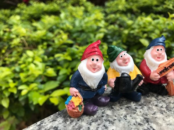 Sagolika Trädgård Mini Tomtar - Roliga Och Bedårande 7-Delars Tomte Staty Kit För Trädgård Gräsmatta Heminredning