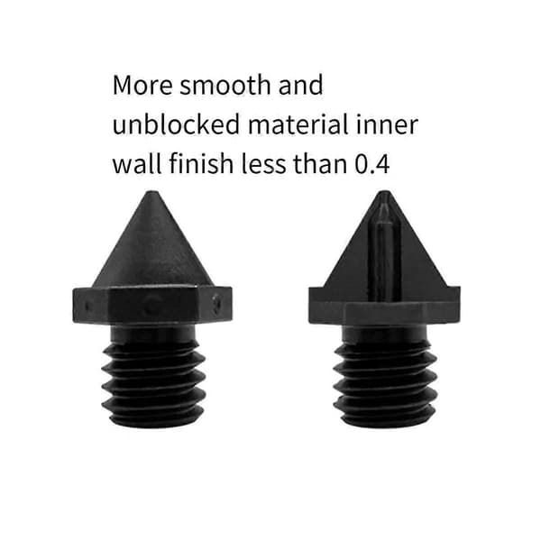 Master HRC65 MK8 3D-skriverdyser Herdet kromlegering for Ender3 3D-skriver (0,4 mm)