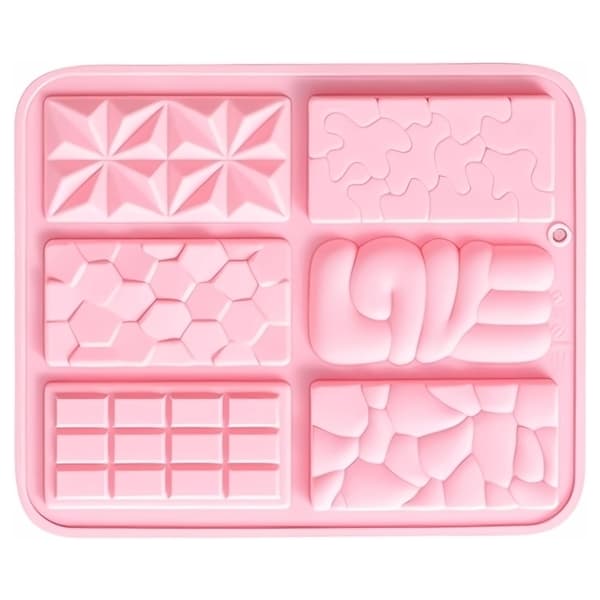 Silikonisuklaamuotti - Mosaiikkikuvio Rosa pink