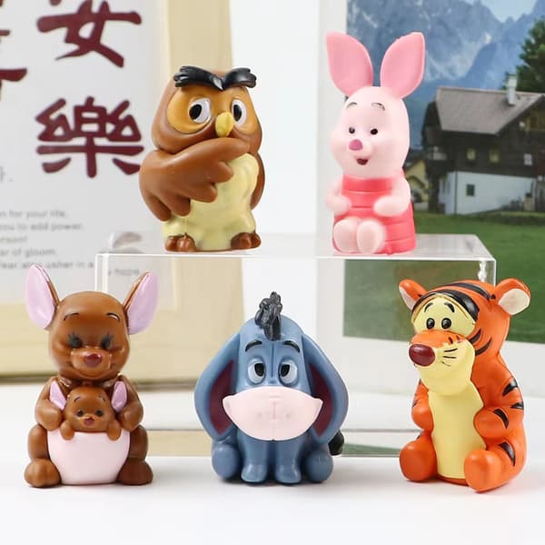 10 stk. Disney Peter Plys Æsel Animefigurer legetøj