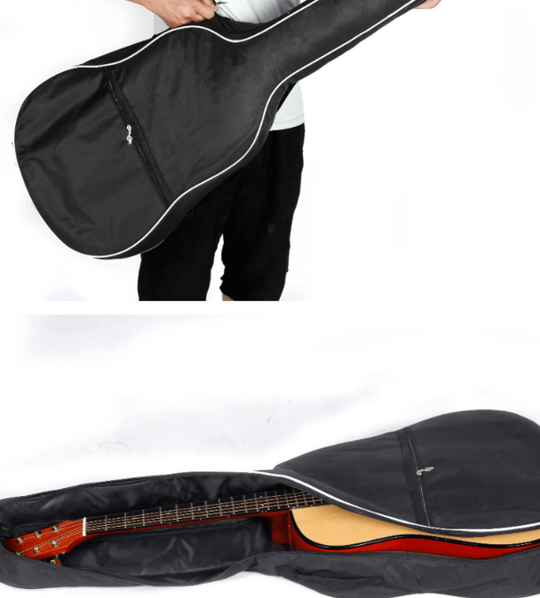 Tjock bomullsgitarrväska Dubbel axel Oxford tyg Ryggsäck för Ballad gitarr Instrumentväska 110cm längd