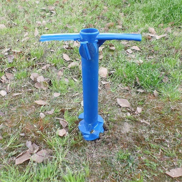 Strandparasolanker Sandscrew Stand Universal Sand Grabber Spike Screw Holder (Blå)