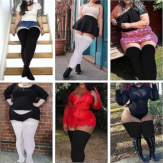 Plus Size 5XL Women's Socks for Thick Thighs - Extra Long & Thick Over Knee Socks - Leg Warmers Boot Socks