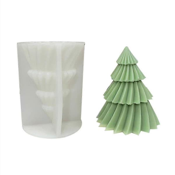 Origami Christmas Tree Silicone Molds, Flexible & Reusable High-Temperature Resistant Molds for Scented Soy Wax Candles