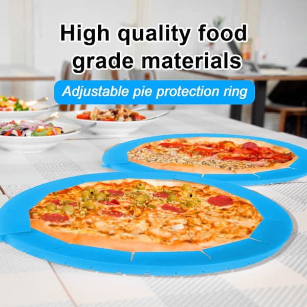 Adjustable Silicone Pie Crust Shield, 2-Pack BPA-Free Pie Crust Protector Kitchen Tool for Pie and Pizza Baking