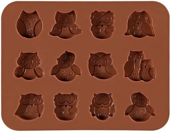 Premium Silikone Bageform/Muffinsform Til Muffins, Cupcakes, Kager, Budding, Isterninger Og Gelé - Ugle Bageform Til Imponerende Kreationer, Høj Kvalitet