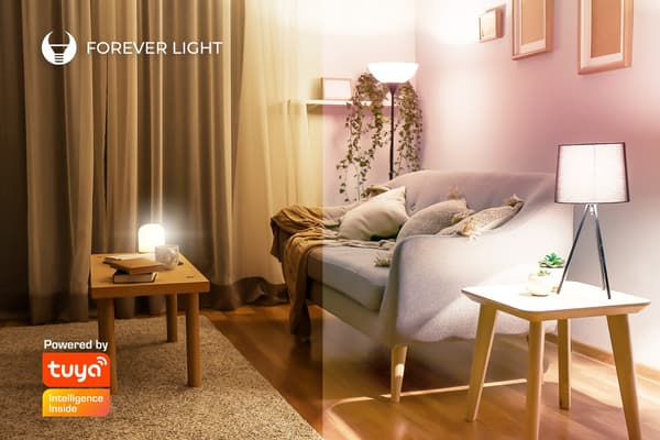 FOREVER LED Smart RGB E27 Wifi Pære 10W/60W, 806lm multifärg multicolor