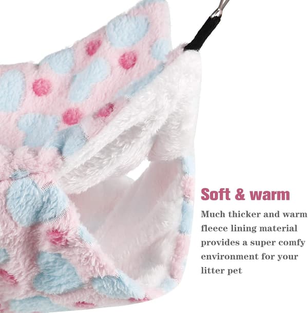 (S Rosa) Small Pet Cage Hammock Bunk Bed Sugar Glider Hammock, Gui