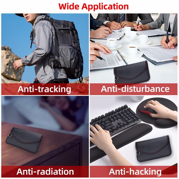 Faraday-pose til nøglebrik, 2-pak bilnøgleetui, RFID-signalblokkerende læderetui til nøglefri adgang
