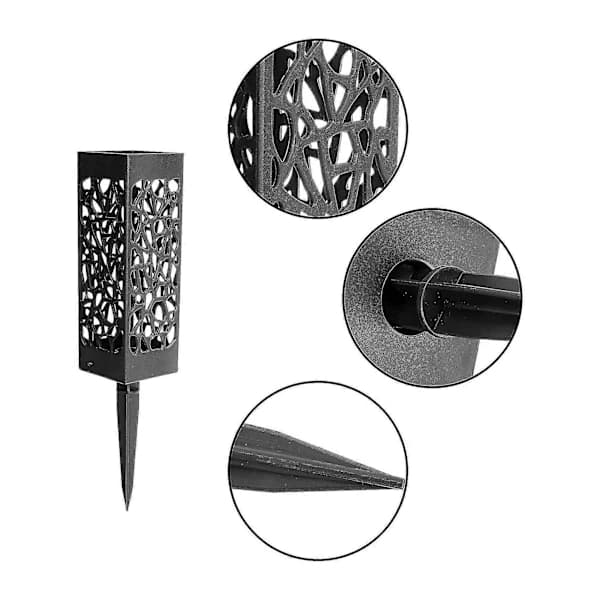 Flower Container for Gravesite with Stakes - 4-pack Grave Vase Memorial Headstone Decorations