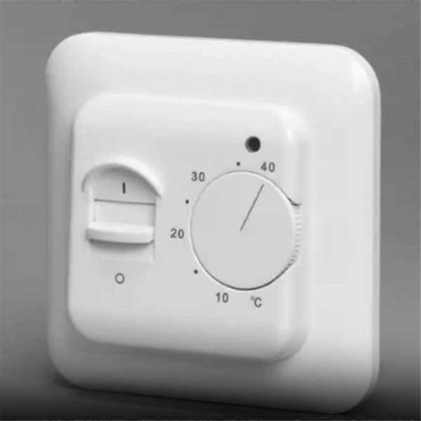 M5 Mekanisk Rumstermostat Golvvärmetermostat med Extern Sensor 16A 220V Vit