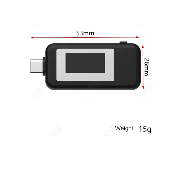USB C Effektmätare Multifunktionell USB-testare Laddare