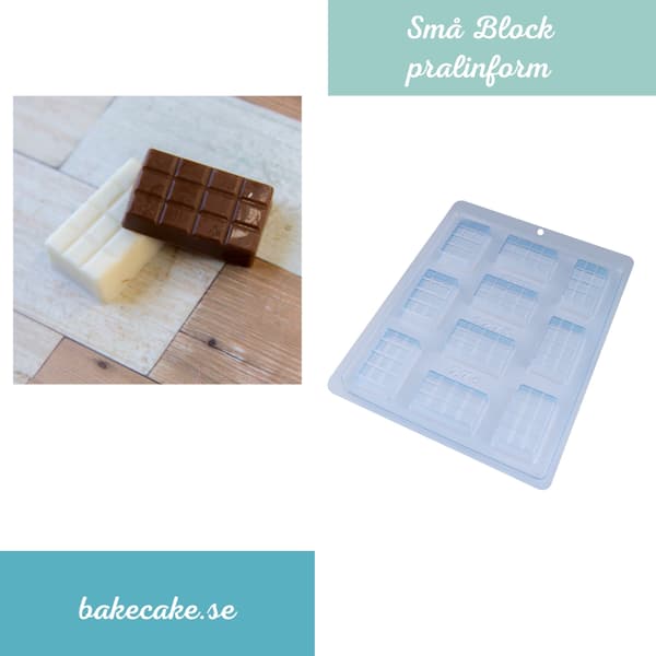 Pralineform Små Blokke - Chokoladeform - BWB 1275 Transparent transparent