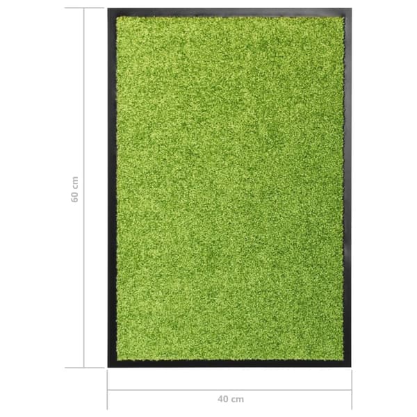 vidaXL Dørmåtte vaskbar grøn 40x60 cm Grön green