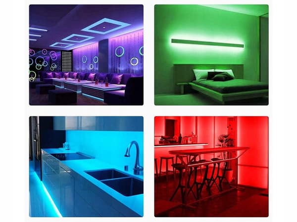 RGB LED-stripe med adapter og fjernkontroll 4,5m multifärg multicolor