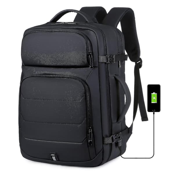Men's Business Computer Backpack Portable Dual-Function Backpack Large Capacity Expansion Commuting Waterproof Multifunctional Backpack