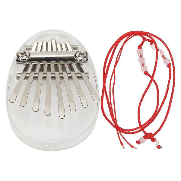 Mini Kalimba 8 taster bærbar krystall tommelpiano