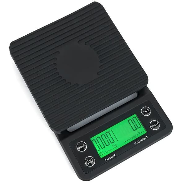 Electronic Scale with Timer for Coffee Brewing, 3kg/0.1g 5kg/0.1g, for Drip, Portable, Kitchen, with LCD Display