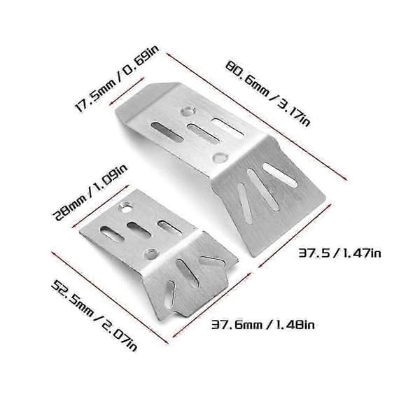 Glidplate og chassisbeskytter i rustfritt stål for Arrma 1/18 Grom Armor