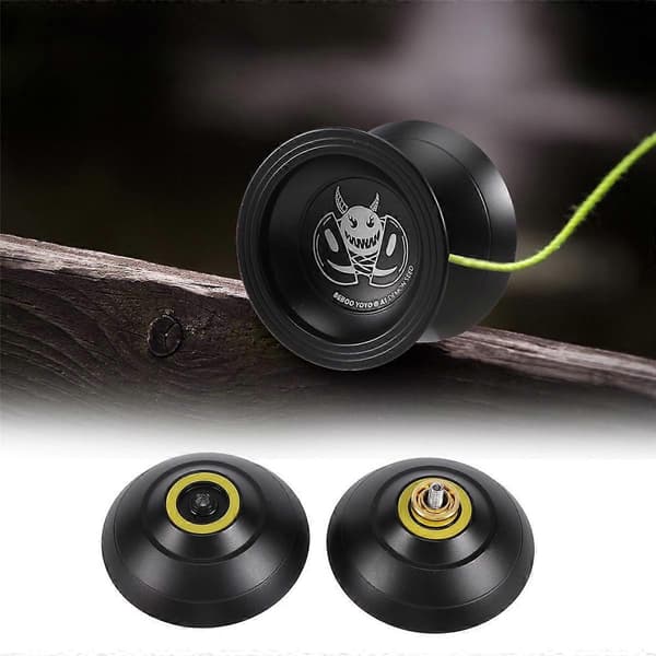 BEBOO YOYO A1 Jojo til børn og begyndere, Aluminiumslegering, Sort-rød/Sort, 55mm